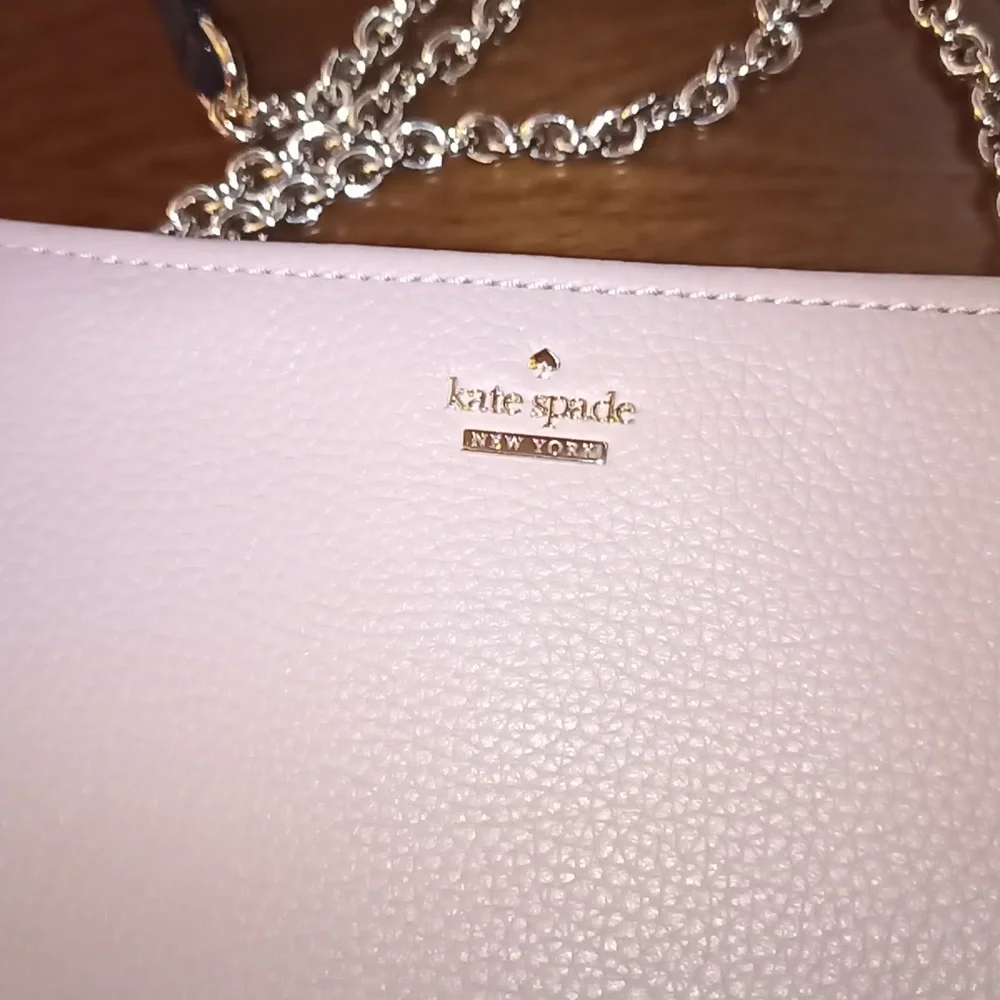 Kate Spade Jackson Street Ellery Crossbody Bag Gold Chain Leather Black Tan